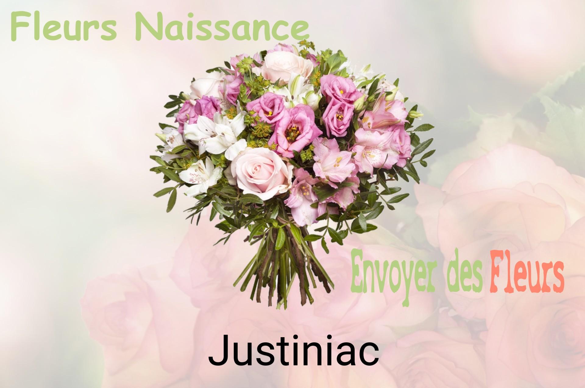 Bouquet de fleurs de naissance livré à Justiniac